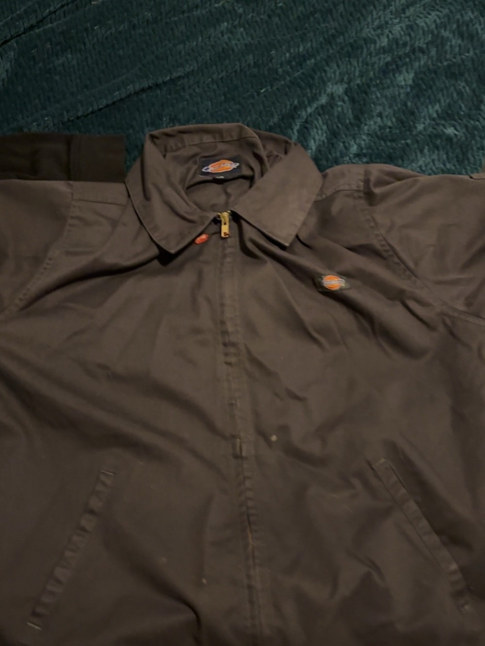 Dickies Men’s Dark Brown Zip-Up Work Jacket